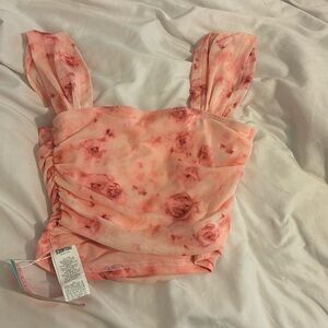 Flowery tank crop top